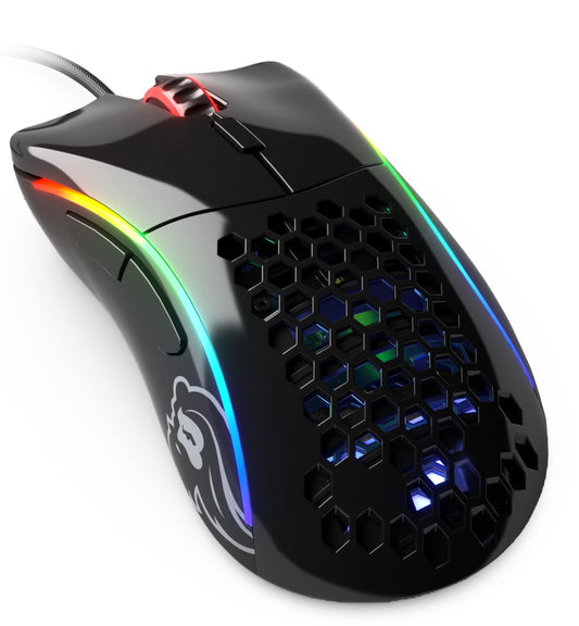 Glorious Gaming Model D- Wired Gaming Mouse - 61g, RGB, Ergonomic, Pixart 3360, Glossy Black