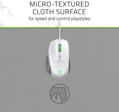 Razer Goliathus Extended Chroma Mouse Mat, Micro-Textured Cloth, 11.6x36.2in, Mercury White, Model RZ02-02500314-R3