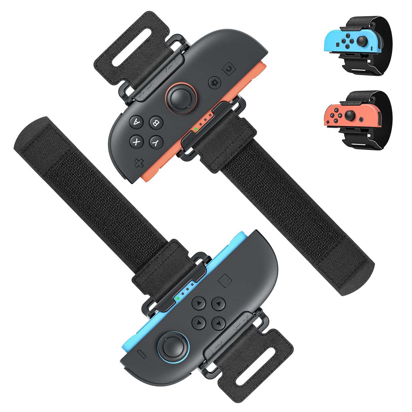 MENEEA Adjustable Wrist Bands for Nintendo Switch 2/1 - Black, Compatible with Just Dance 2026/2025/2024 & Zumba, for Adults & Kids