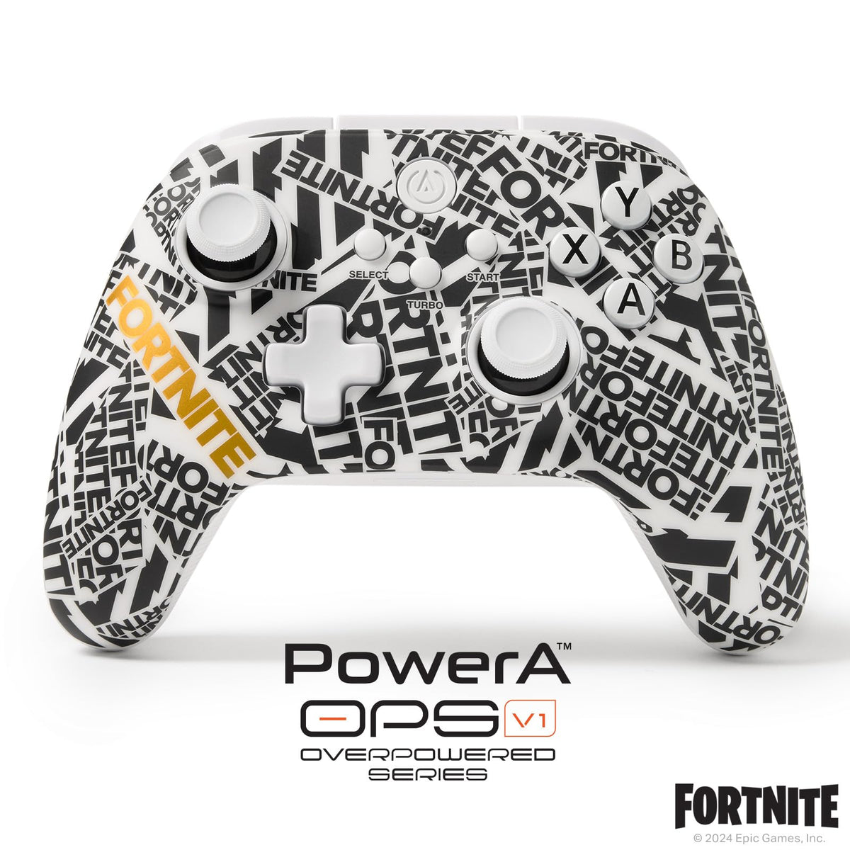 PowerA OPS v1 Wireless Controller for Cloud Gaming - Fortnite Edition  gamepad  wired video game controller  gaming controller  works with Windows 10/11  Bonus Virtual Item Included  Customizable PC HQ App