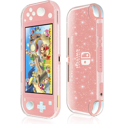Moxiaomo Nintendo Switch Lite Case - Clear TPU Cover with Shock-Absorption & Anti-Scratch Protection, Glitter Bling Design