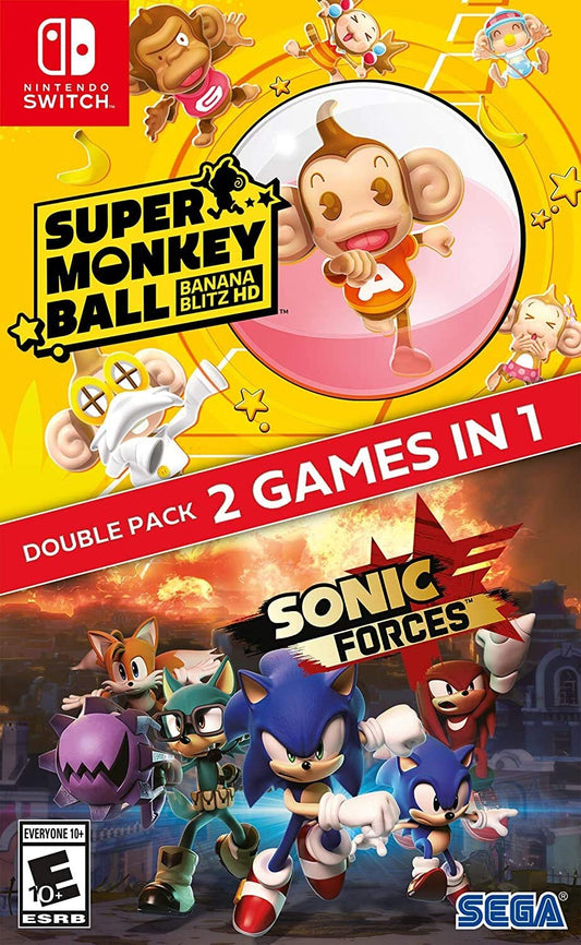 SEGA Sonic Forces + Super Monkey Ball Double Pack for Nintendo Switch - Model SFSMB-77021-6