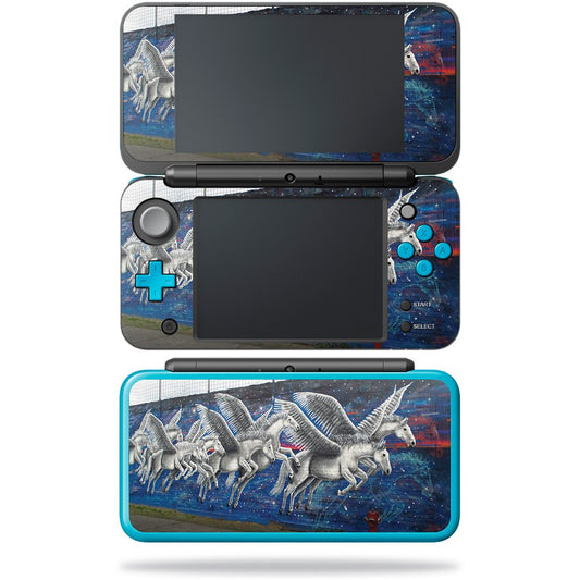 MIGHTY SKINS Nintendo New 2DS XL Skin - Pegasus Herd | Durable Vinyl Decal Cover | Easy Apply & Remove