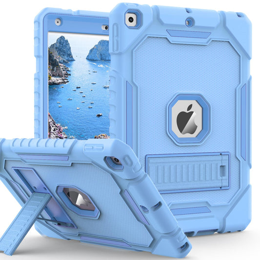 ZoneFoker Case for iPad 9th/8th/7th Generation 2021/2020/2019(10.2 inch)  Heavy Duty Military Grade Shockproof Rugged Protective 10.2 Cover with Built-in Stand for iPad 9 8 7 Gen (SkyBlue)