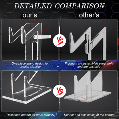 FYY Game Controller Holder - 3-Tier Clear Acrylic Stand for Nintendo Switch, Xbox, PS5, PS4 - Model 1897