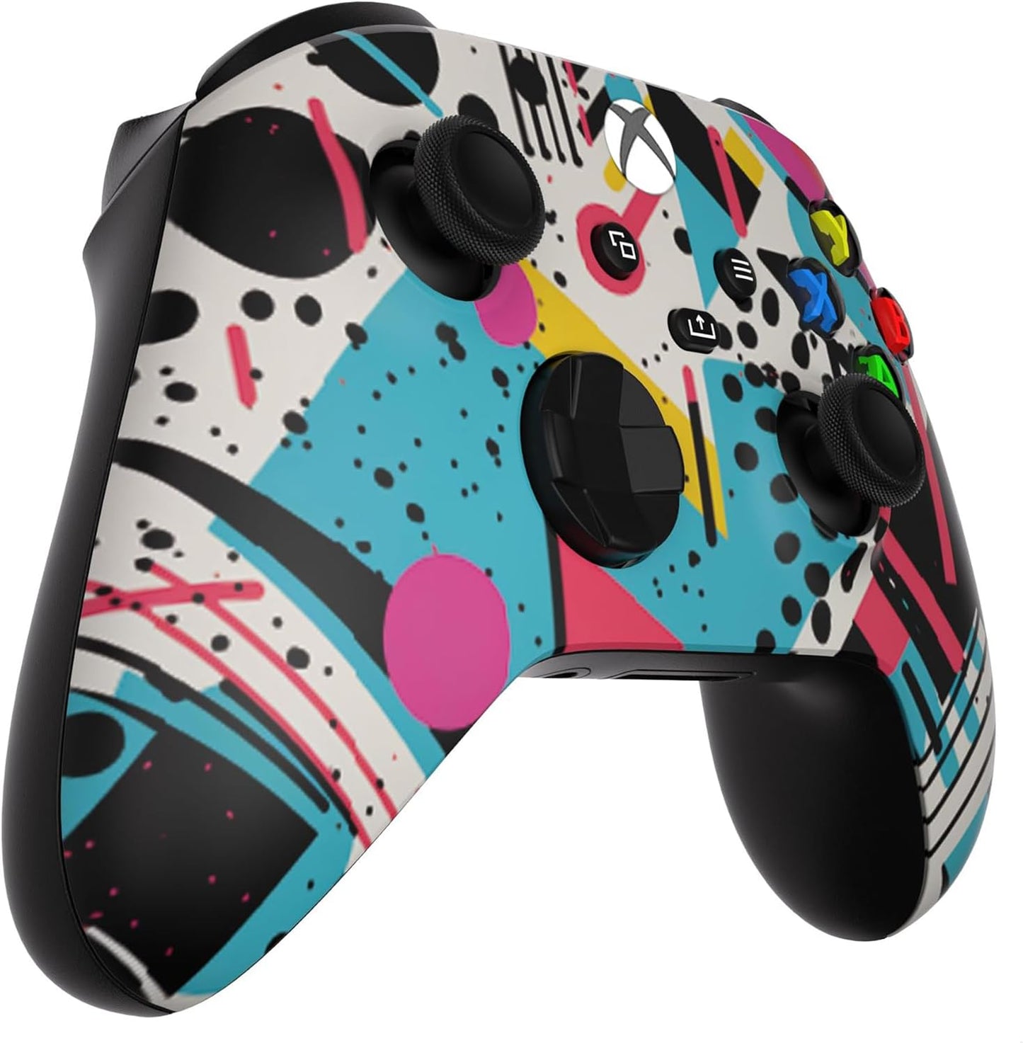 Custom Controllerzz Wireless Controller for Xbox Series X/S & One - Soft Touch Feel, Retro Abstract Design