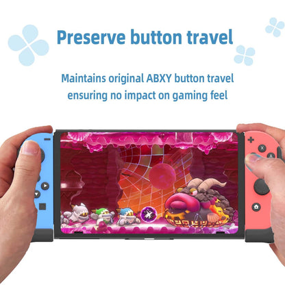 MystiForge Ergonomic Comfort Grip for Switch & OLED - Black, Model MF117, Compatible with Joy-Con Controllers, Enhanced Stability