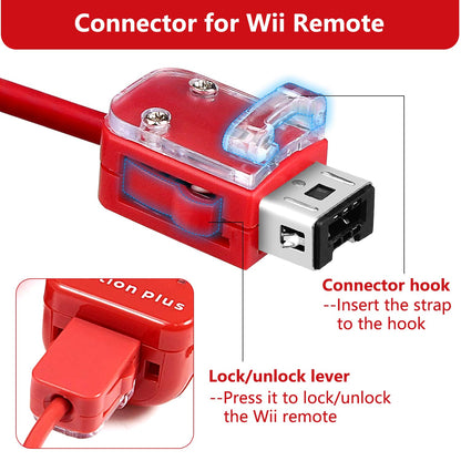 OSTENT Wired Nunchuck Controller for Nintendo Wii, Motion-Based, Red, Model Rouge