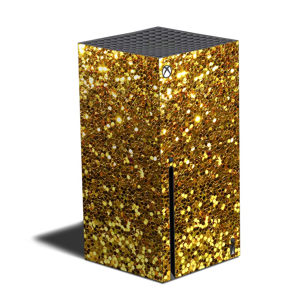 MightySkins Skin Compatible with Xbox Series X - Gold Dazzle | Protective  Durable  and Unique Vinyl Decal wrap Cover | Easy to Apply and Change Styles | Made in The USA (MIXBSERX-Gold Dazzle)