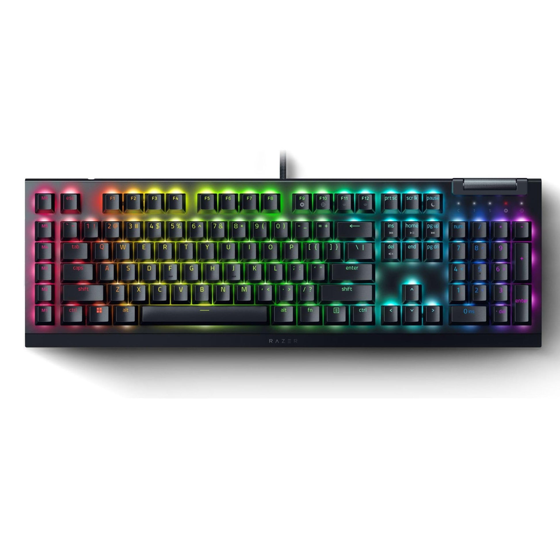 Razer BlackWidow V4 X Mechanical Gaming Keyboard - Yellow Switches, Chroma RGB, 6 Macro Keys, Black, Model RZ03-04701900-R3U1