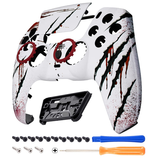 eXtremeRate LUNA Redesigned Wild Attack Front Shell Touchpad Compatible with ps5 Controller BDM-010 020 BDM-030 040 050, DIY Rep