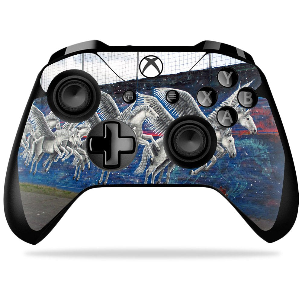 MIGHTY SKINS Xbox One X Controller Skin - Durable Vinyl Decal Wrap, Pegasus Herd, Easy to Apply & Remove, Model MIXBONXCO-Pegasus Herd
