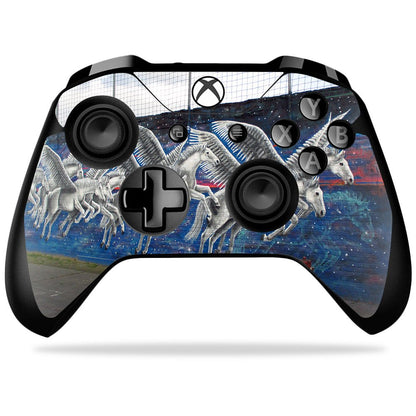 MIGHTY SKINS Xbox One X Controller Skin - Durable Vinyl Decal Wrap, Pegasus Herd, Easy to Apply & Remove, Model MIXBONXCO-Pegasus Herd