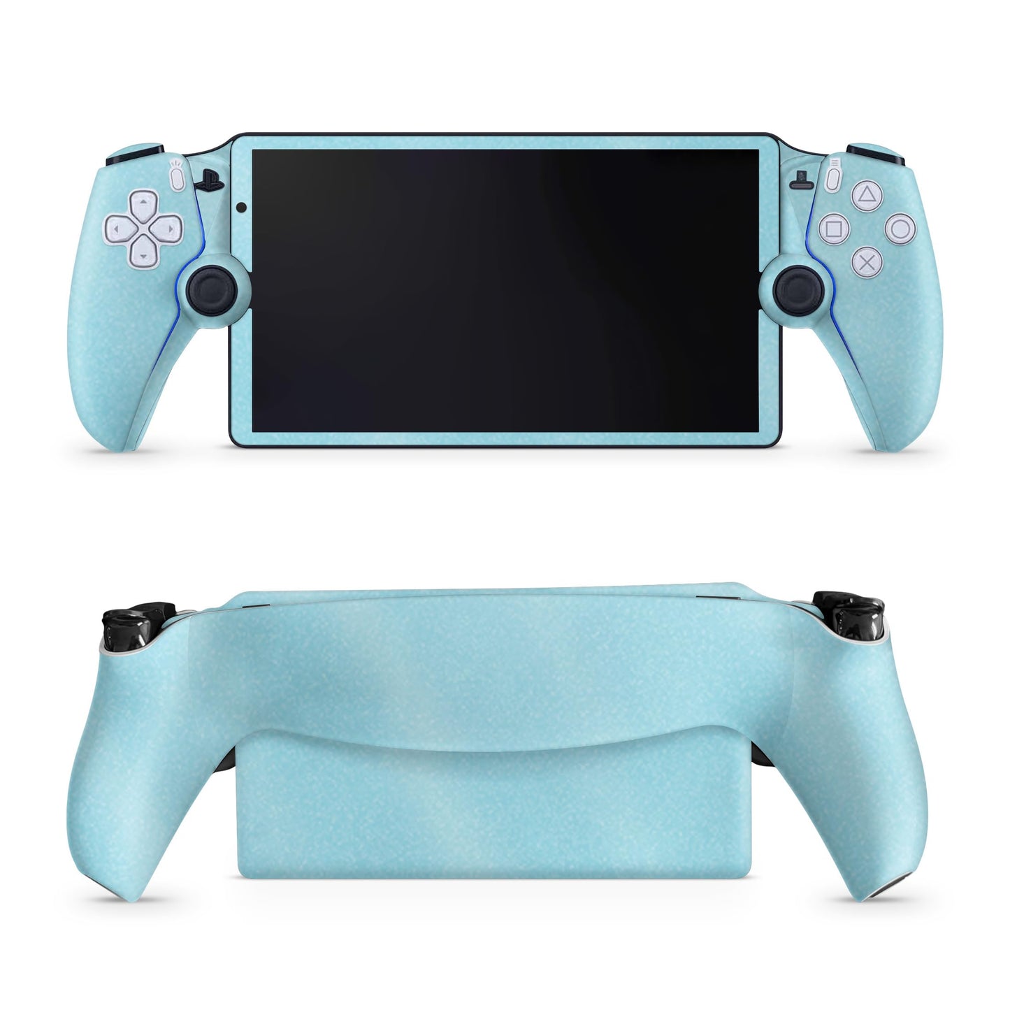 Glossy Glitter Gaming Skin Compatible with PS5 Portal Remote Player - Solid Baby Blue - fine 3M Vinyl Protective Wrap Decal Cover - Easy to Apply | Crafted in The USA by MightySkins