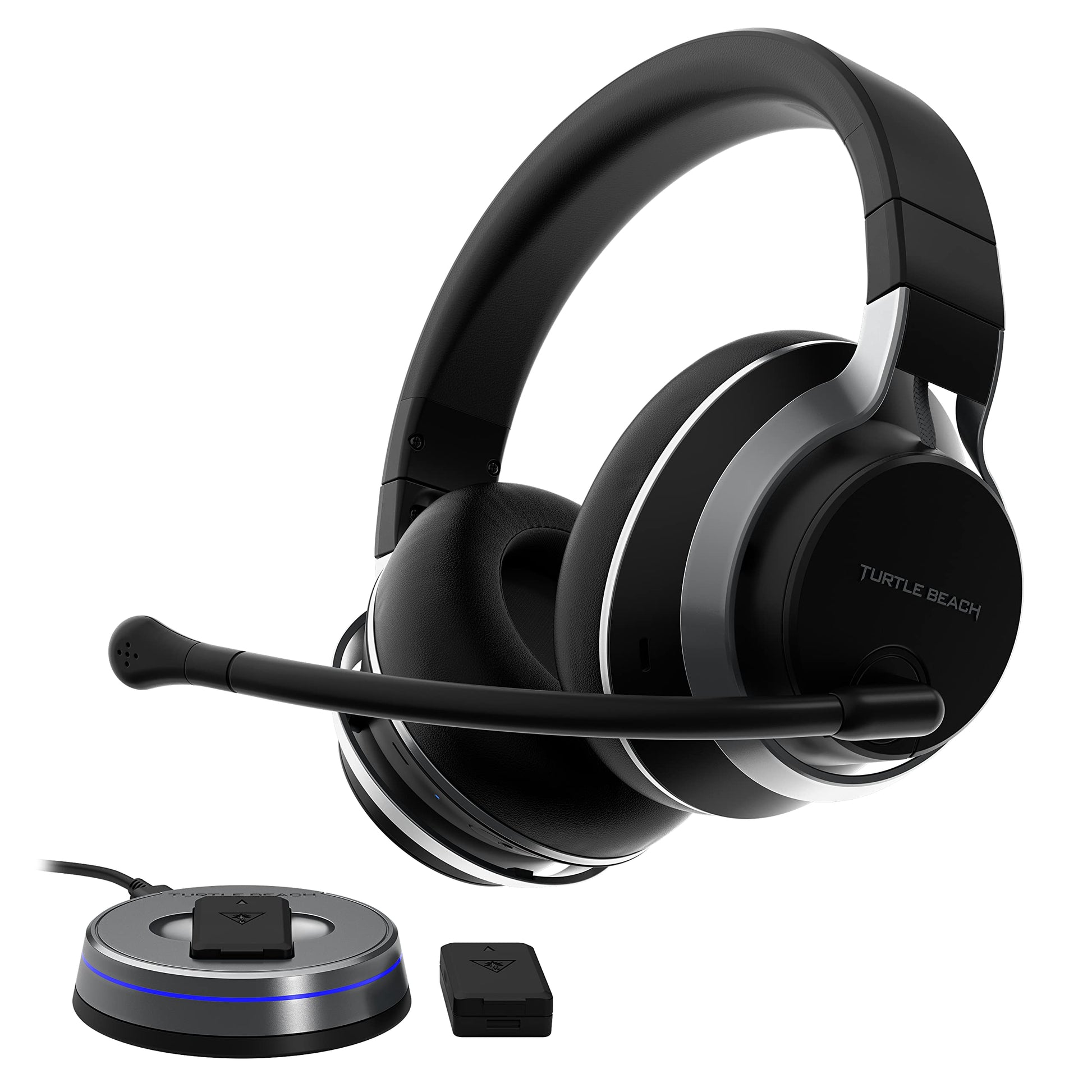 Turtle Beach Stealth Pro Multiplatform Wireless Noise-Cancelling Gaming Headset for PS5  PS4  PC  Mac  Mobile - Swappable Batteries - Black