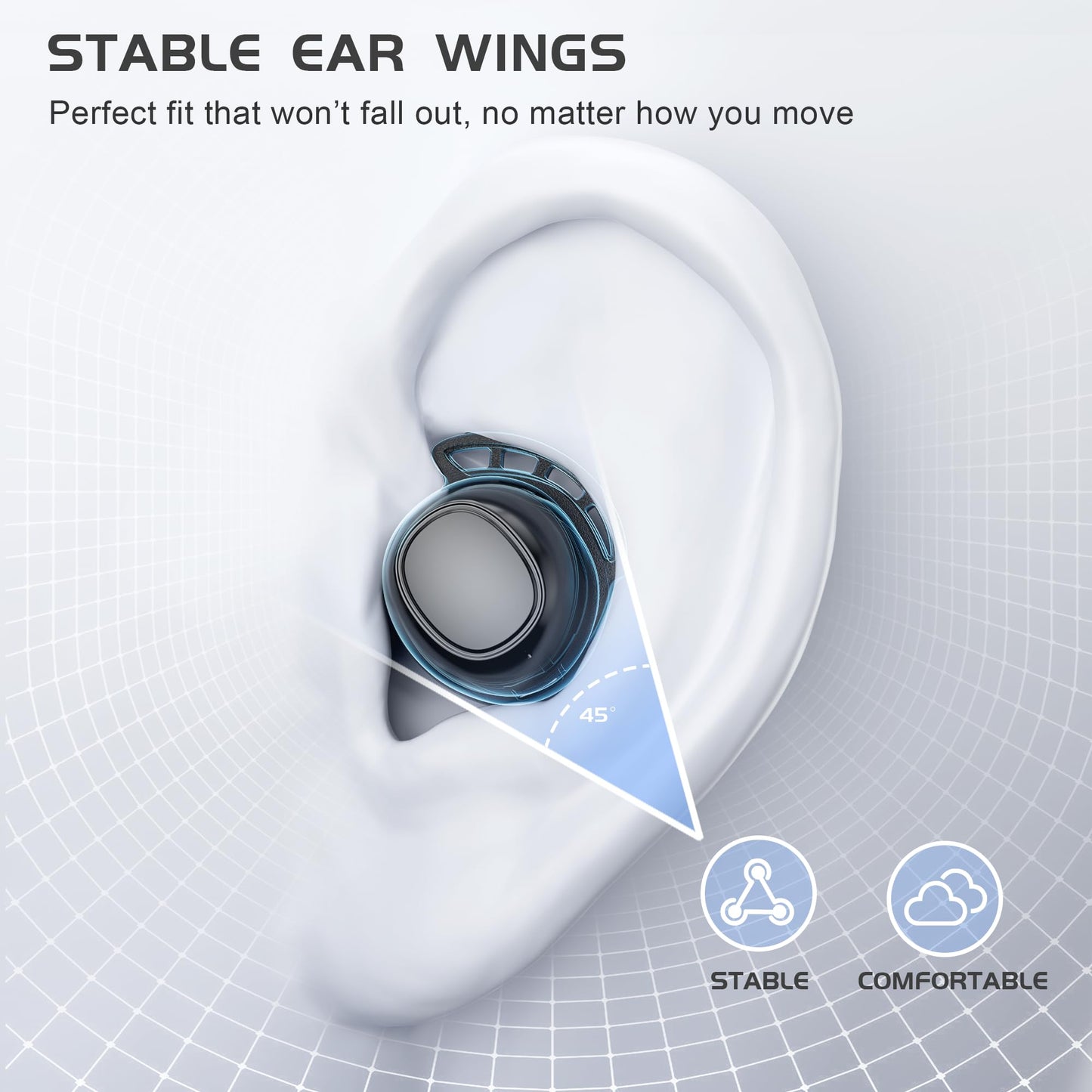 IAMJOY Gaming Earbuds - 20ms Low Latency, 90H Playtime, Noise-Canceling Mic, Classic Black, Model U-Air4, Compatible with PS5/VR/PC