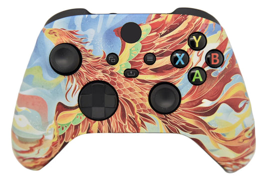 Hand Airbrushed Fade Custom Controller Compatible with Xbox Series X/S & Xbox One (Series X/S Pheonix)