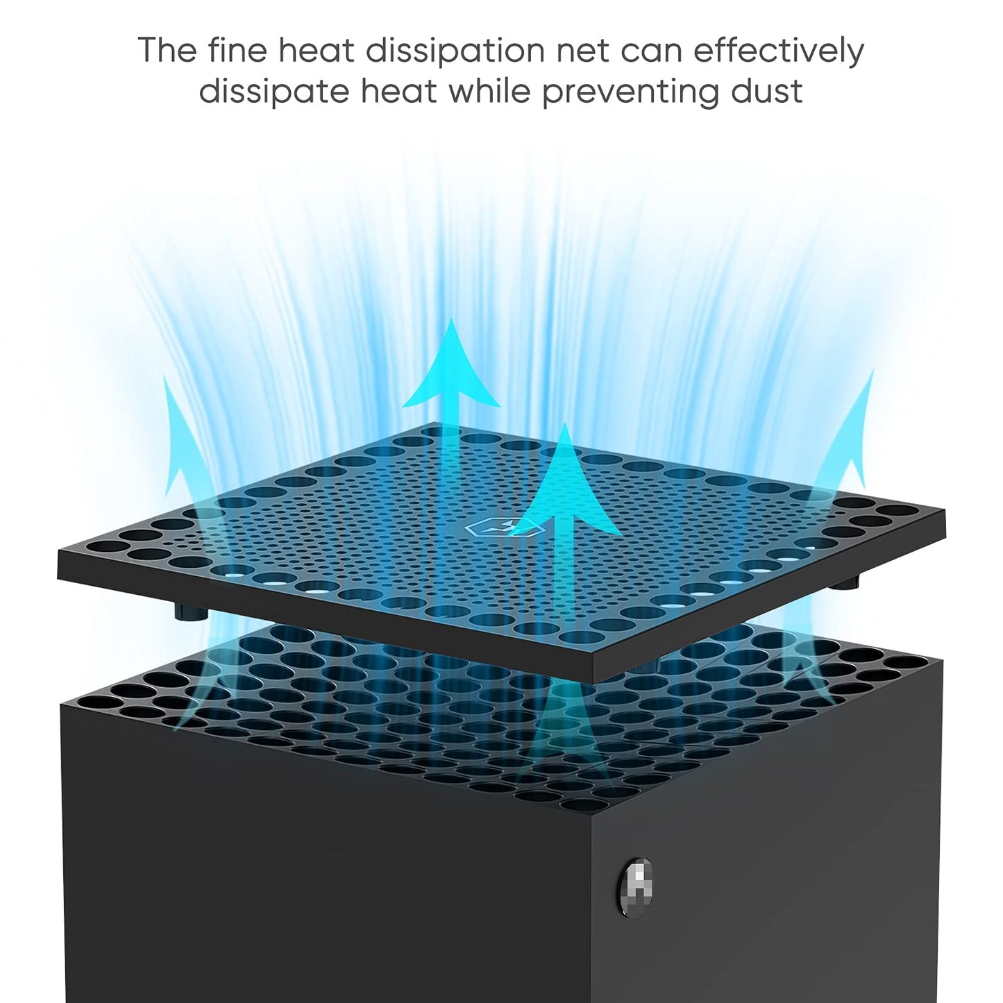 MENEEA Dust Cover Controller Holder for Xbox Series X - Black Stand Mount for Controller & Headsets