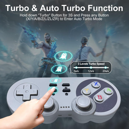 ADHJIE Wireless Controller - Grey Color, Ergonomic Design for Gaming