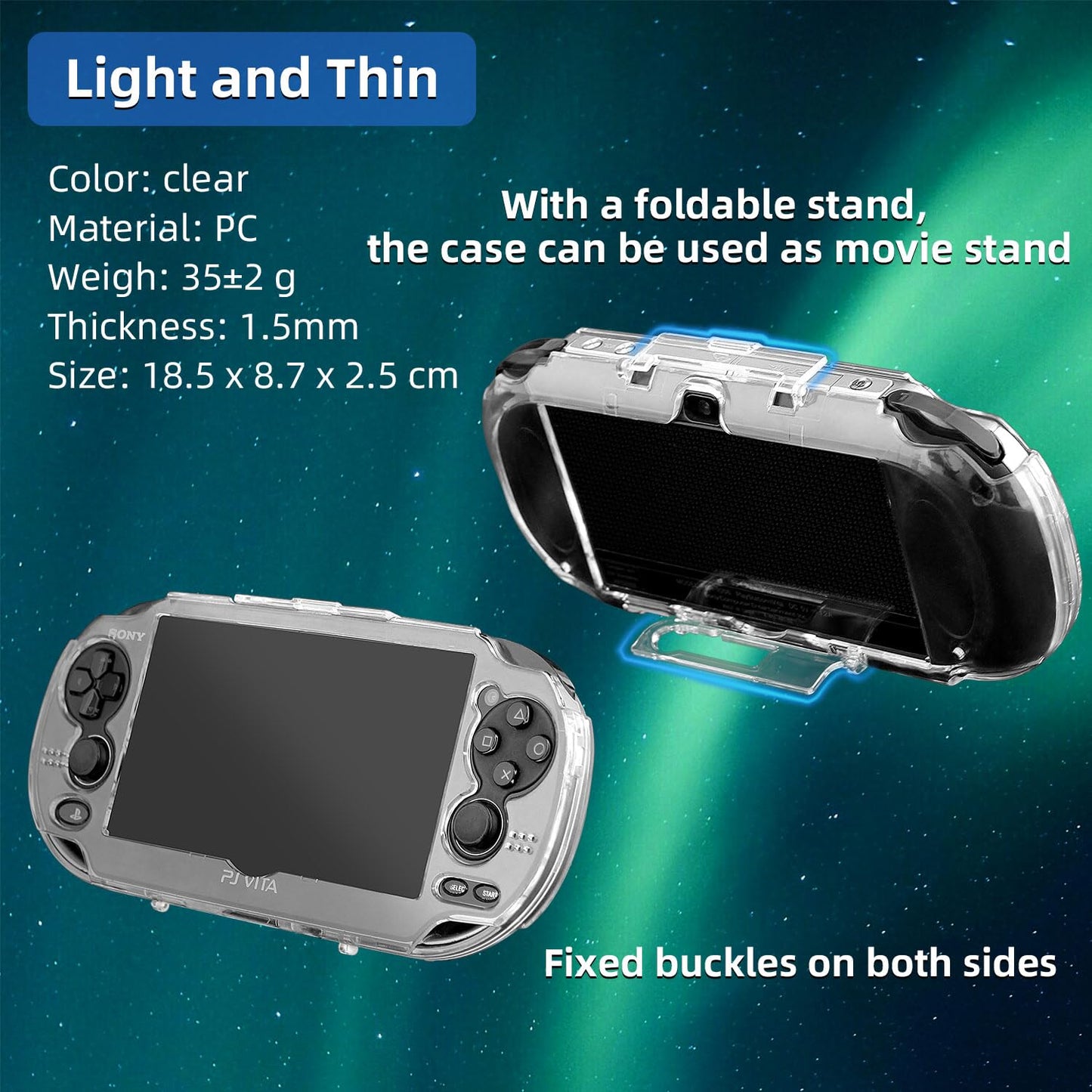 OSTENT Clear Hard Case Cover for Sony PS Vita PSV 1000 - Protective Crystal Skin, Model 023100