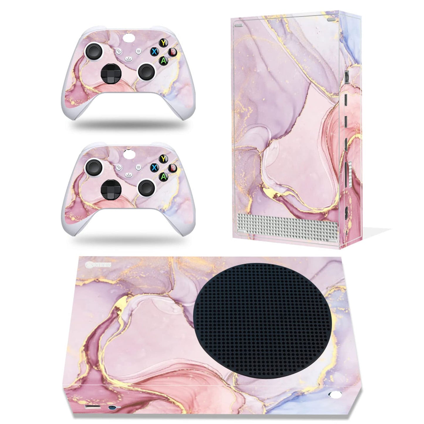Eipoaks Vinyl Decal Skin for Xbox Series S Console & Controller - Pink A