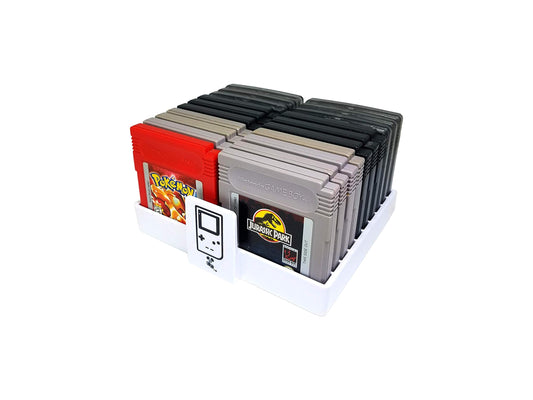 Collector Craft White Video Game Tray  Holds 20 Games  Cartridge Holder  Retro Video Game Collection  Compatible with Nintendo Gameboy  Advance  and Color