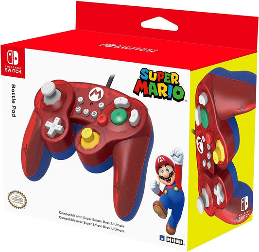 HORI Nintendo Switch Battle Pad Controller - GameCube Style, Super Mario Design, Model NSW-107U