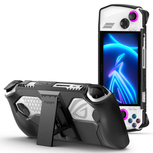 Spigen Thin Fit Pro Case for ASUS ROG Ally (2023) - Black, TPU & PC, Shock-Absorption, RC71L, Kickstand
