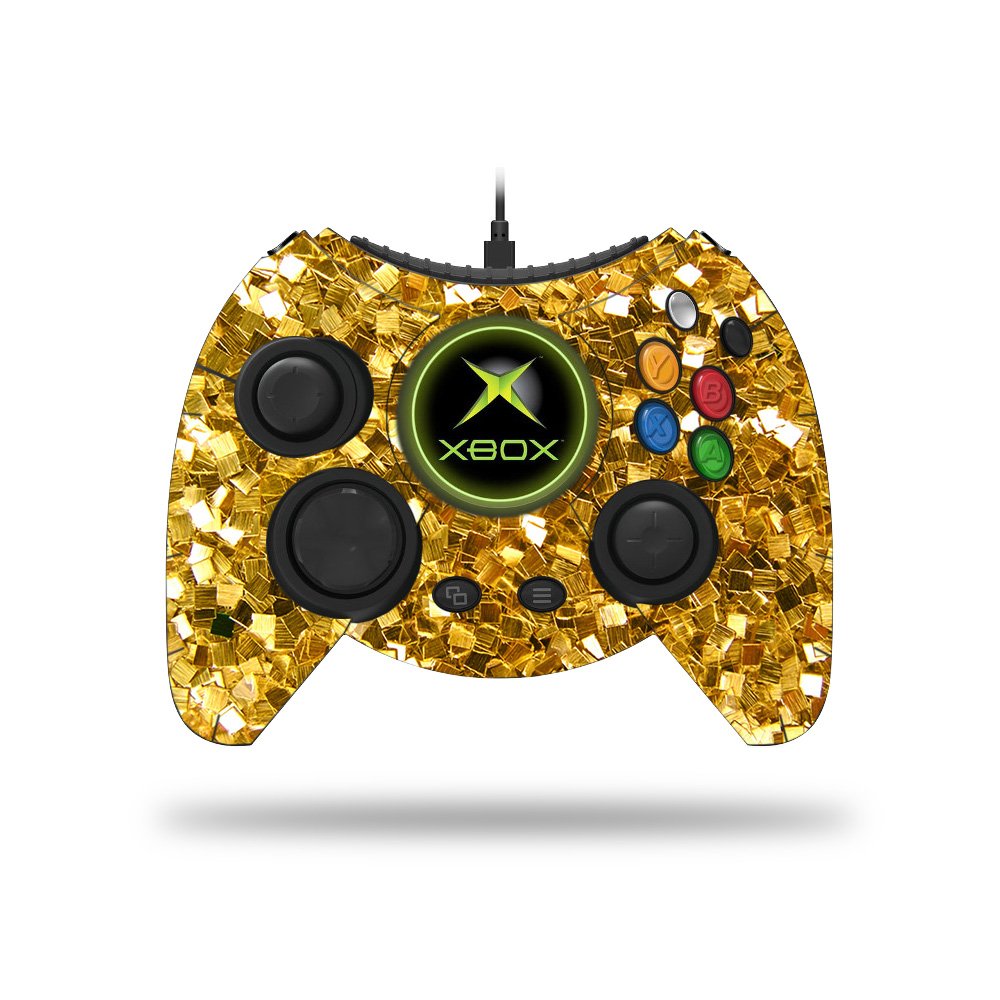 MIGHTY SKINS Xbox One Hyperkin Duke Controller Skin - Gold Chips, Durable Vinyl Wrap, Easy Apply & Remove, Made in USA