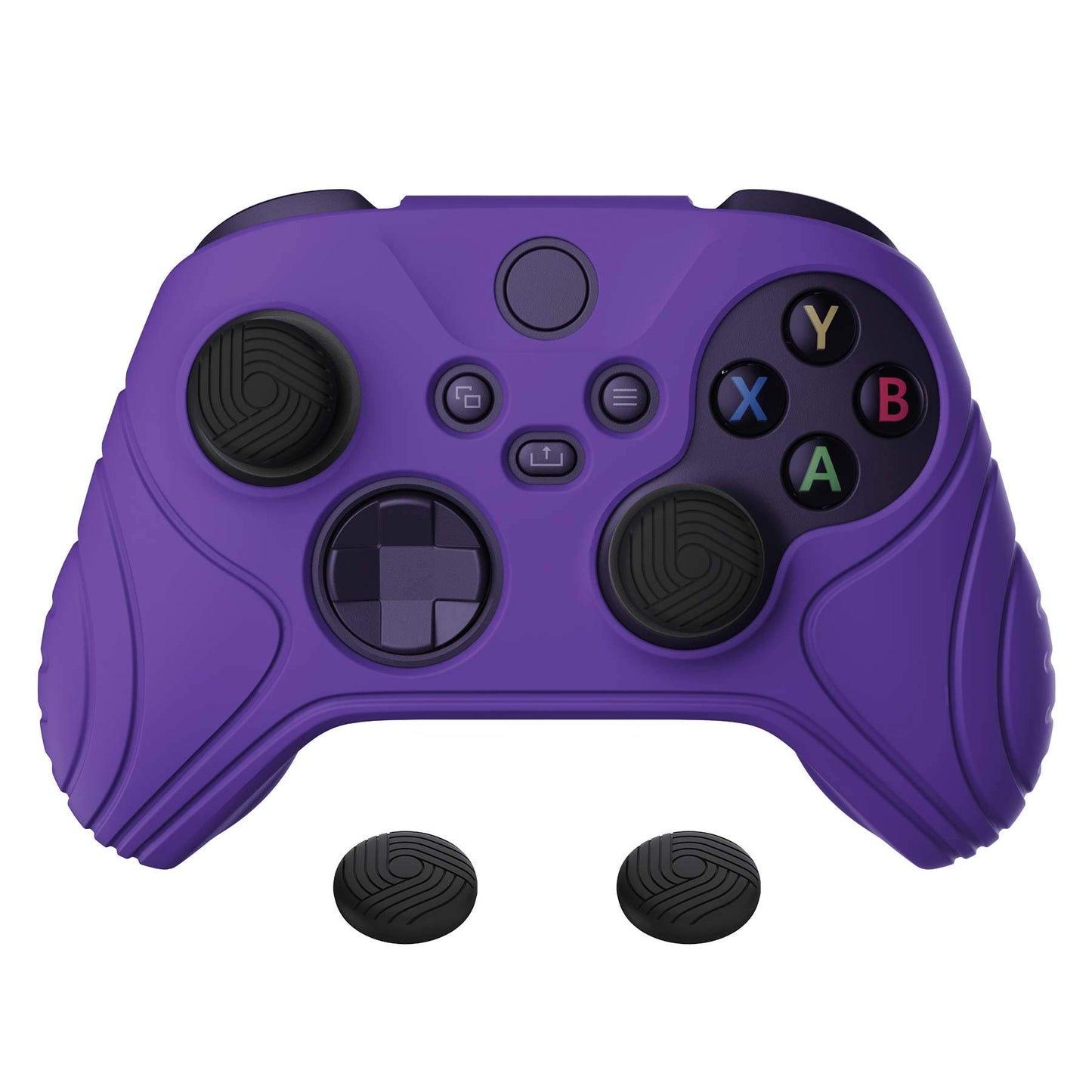 eXtremeRate PlayVital Samurai Edition Purple Anti-slip Controller Grip Silicone Skin for Xbox Core Controller  Ergonomic Soft Rubber Protective Case Cover for Xbox Series S/X Controller w/Thumb Grips
