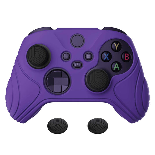 eXtremeRate PlayVital Samurai Edition Purple Anti-slip Controller Grip Silicone Skin for Xbox Core Controller  Ergonomic Soft Rubber Protective Case Cover for Xbox Series S/X Controller w/Thumb Grips