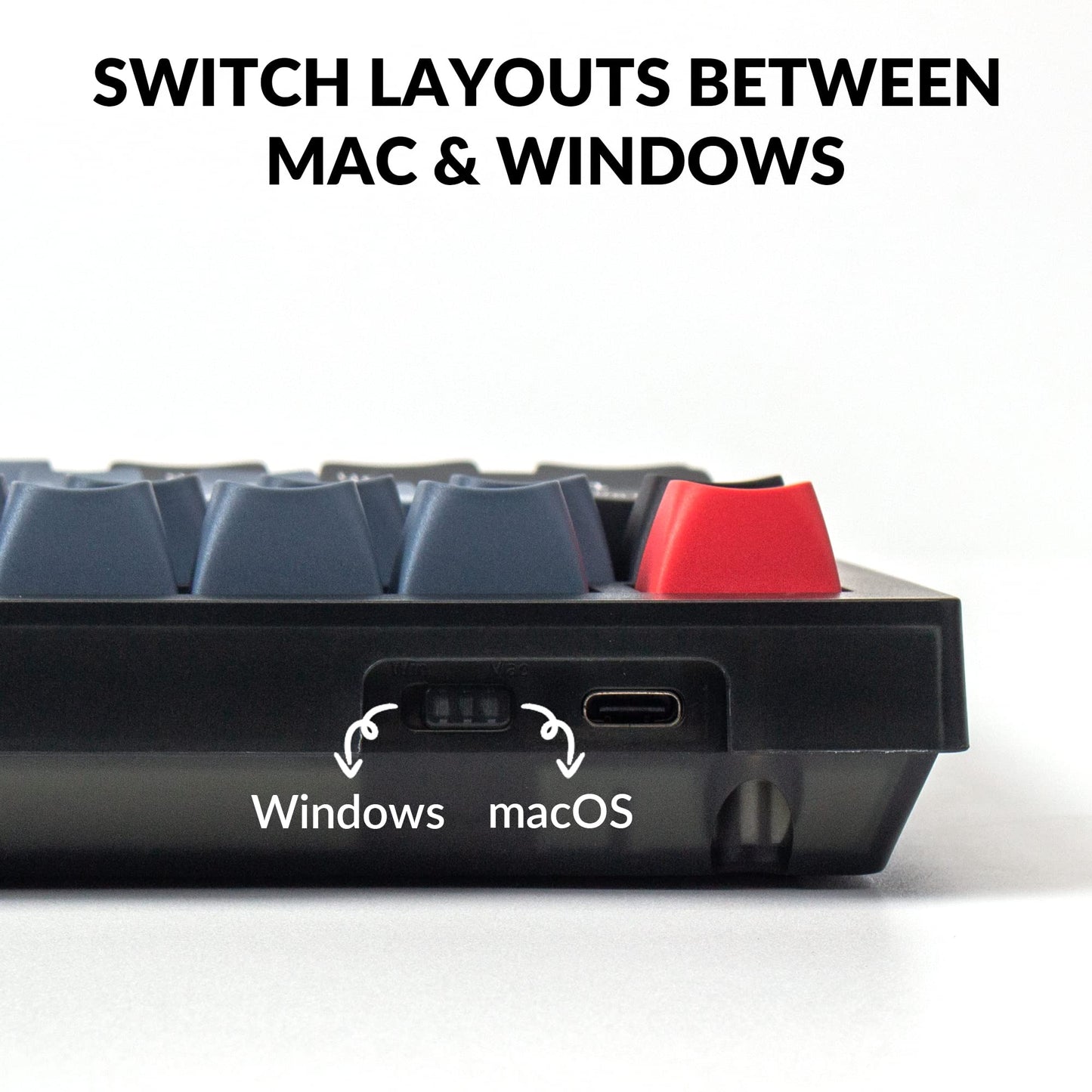 Keychron V1 Wired Mechanical Keyboard, 75% QMK/VIA, Hot-swappable K Pro Brown Switch, Frosted Black, Compatible with Mac/Windows/Linux