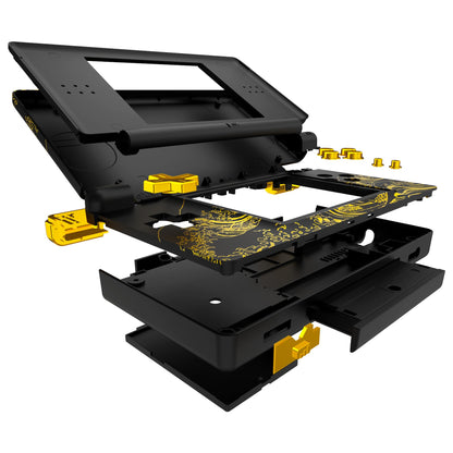eXtremeRate Nintendo DS Lite Full Housing Shell Case - Great Golden Wave Off Kanagawa Design, Includes Buttons & Screen Lens
