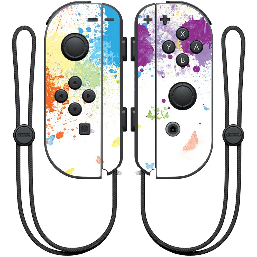 MIGHTY SKINS Nintendo Joy-Con Controller Skin Wrap - Splash of Color, NIJOYCO-Splash Of Color