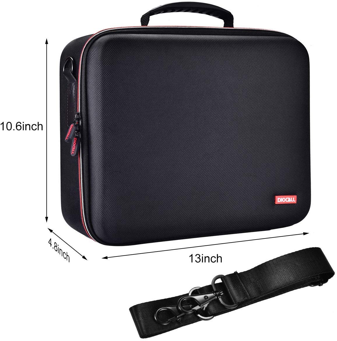 Diocall Deluxe Carrying Case for Nintendo Switch & OLED 2021 - Black Travel Bag for Pro Controller