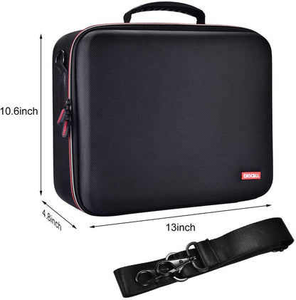 Diocall Deluxe Carrying Case for Nintendo Switch & OLED 2021 - Black Travel Bag for Pro Controller