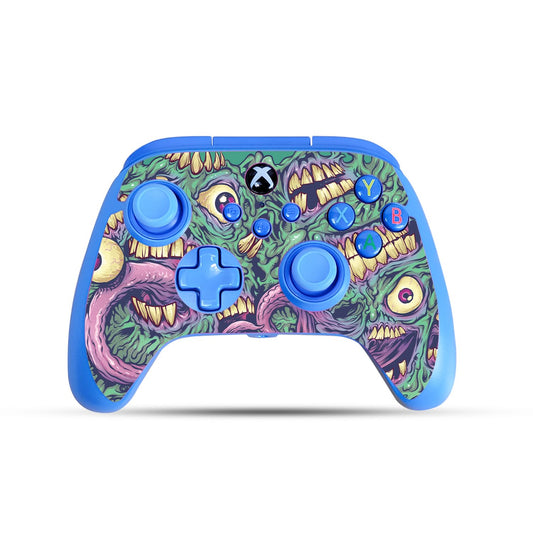 Gaming Skin Compatible with PowerA Xbox Series X|S Enhanced Wired Controller - Eyes and Teeth - Premium 3M Vinyl Protective Wrap Decal Cover - Easy to Apply | Crafted in The USA by MightySkins