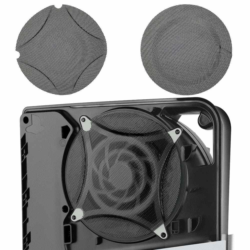 Chanvoo Metal PS5 Slim Dust Cover Protector  2 Pack Fan Dustproof Filter Mesh  High-Density Breathable Mesh Dust Cover for PS5 Cooling Fan  Compatible with Digital & Disc Edition (Black)