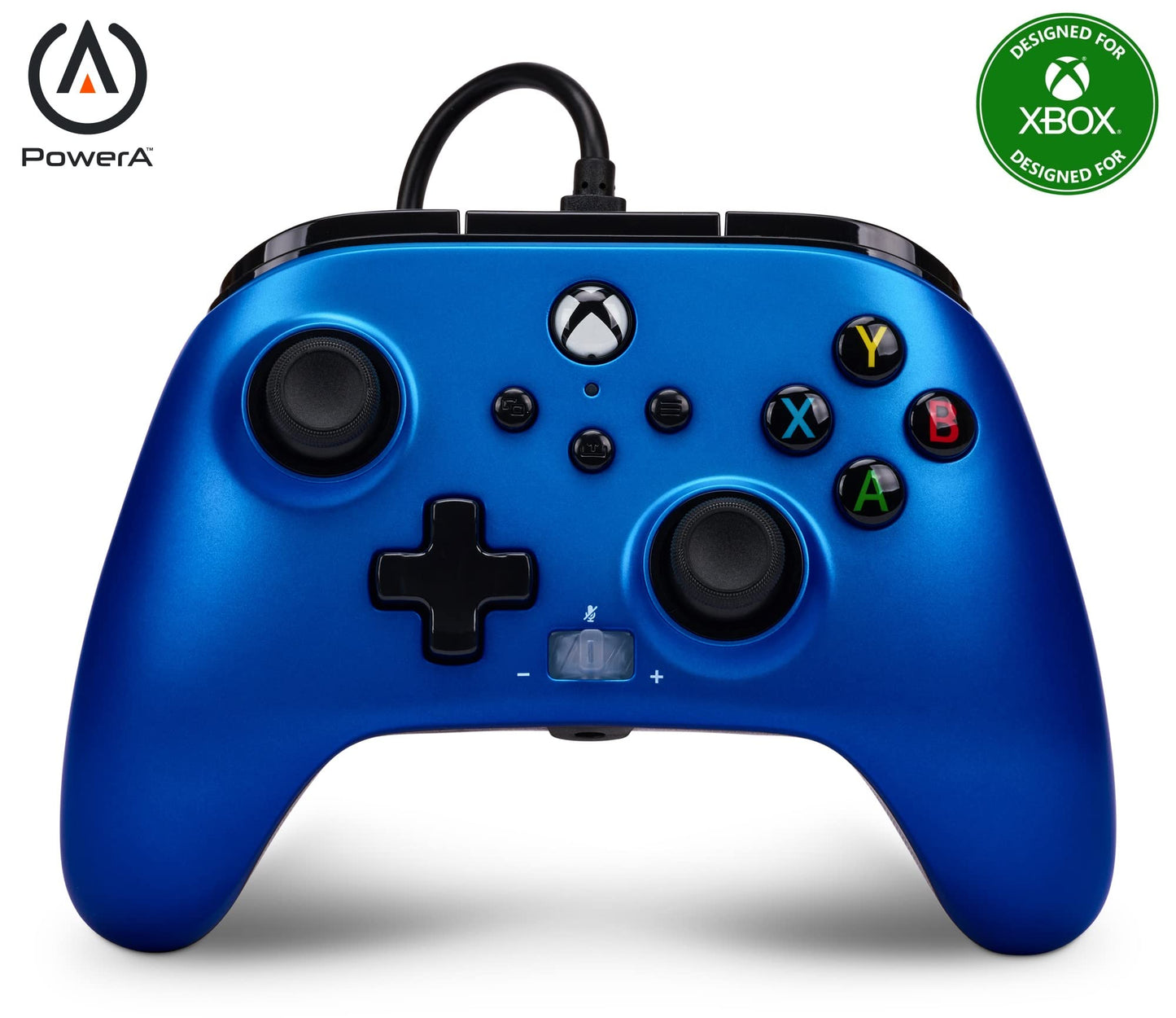 PowerA Enhanced Wired Controller for Xbox Series X|S - Sapphire Fade  gamepad  wired video game controller  gaming controller  Xbox Series X|S  Officially Licensed for Xbox