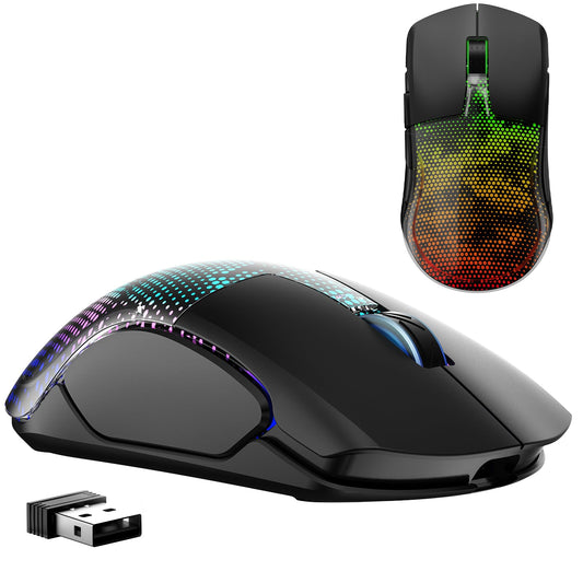 FFJ Master02 Wireless Gaming Mouse - 12000 DPI, Tri-Mode, RGB Backlit, 6 Programmable Buttons, Black