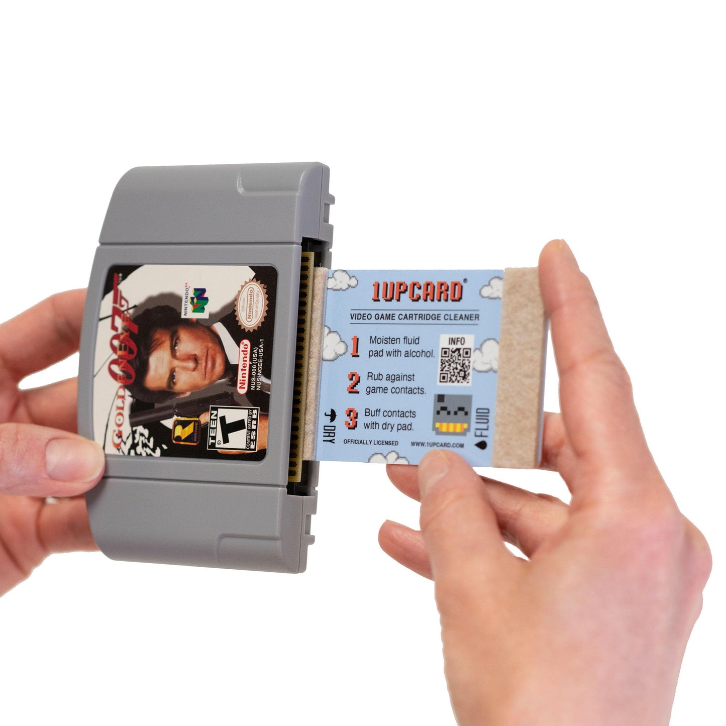 1UPcard Universal Game Cartridge Cleaner - 3 Card Pack for Game Consoles