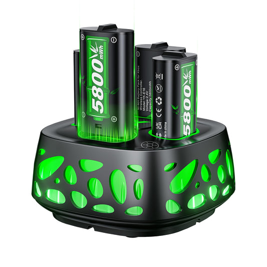 Feirsh Rechargeable Battery Pack for Xbox with Charger  4x5800mWh Fast Charging Rechargeable Battery Packs for Xbox Controller Batteries for XboxOne Series X|S One S/X/fine design Controllers