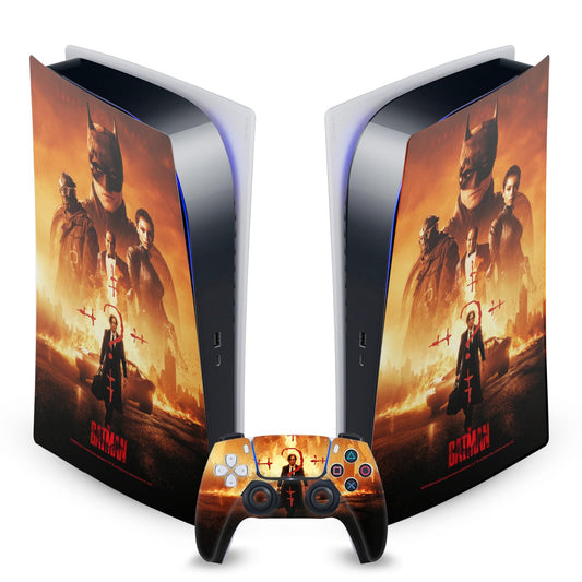 Head Case Designs Officially Licensed The Batman Group Neo-Noir and Posters Vinyl Faceplate Gaming Skin Decal Compatible With Sony PlayStation 5 PS5 Digital Edition Console and DualSense Controller