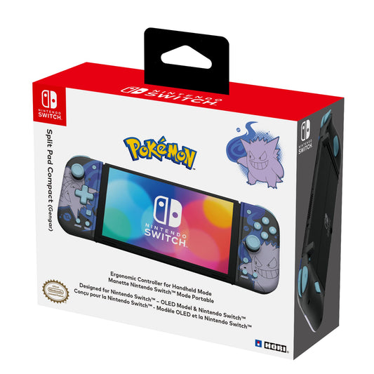 HORI Nintendo Switch Split Pad Compact Controller (Gengar) - Ergonomic Handheld Design, Officially Licensed, Multicolor