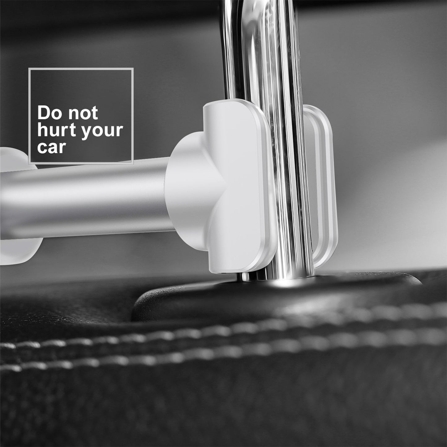 FYOUNG Car Headrest Mount for Switch & Devices (4"-11") - Adjustable Holder, White, Model NT32NW-XX-1-1