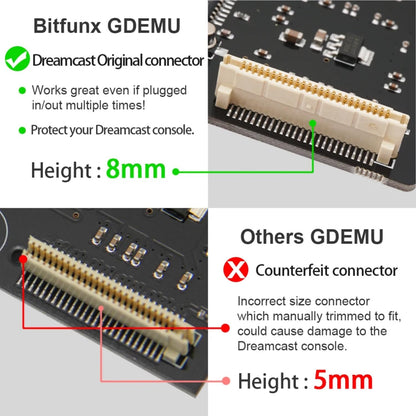 BITFUNX GDEMU V5.20b Optical Drive Simulation Board for SEGA Dreamcast VA1 with 32GB Card - Black
