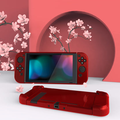 eXtremeRate Back Cover for Nintendo Switch - Hard Shell, Dockable, Scarlet Red, Model NTP305