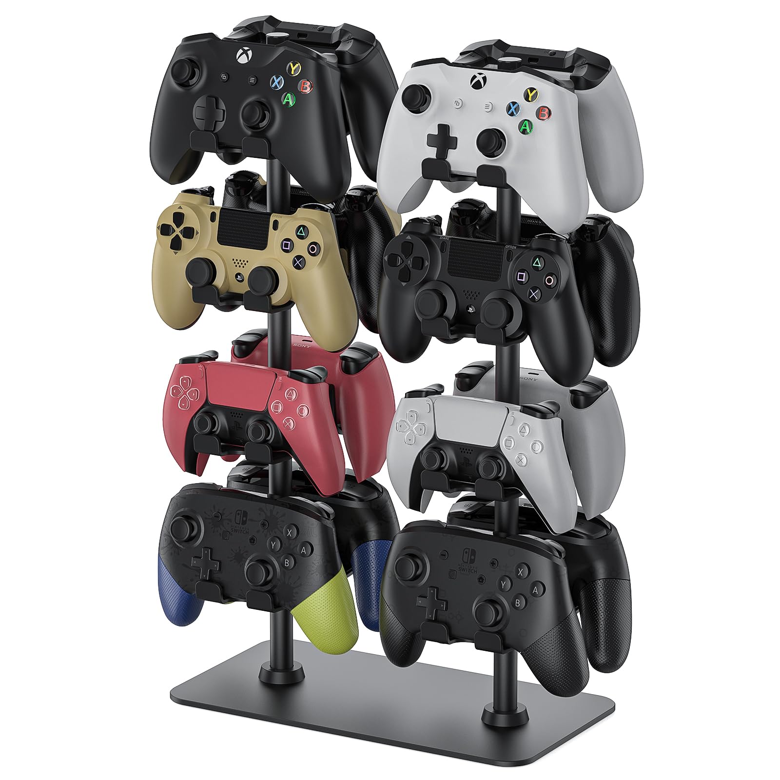 MANMUVIMO Controller Holder for 16 Xbox PS5 PS4 Switch Pro Gaming Controller  Video Game Controller Holder Headphone Stand for Desk  Gamer Gifts for Men  Gaming Room Accessories Maximum Organizer Rack
