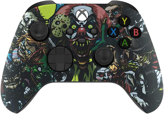 Custom Controllerzz Wireless Controller for Xbox Series X/S & One - Soft Touch Feel, Scary Party Design