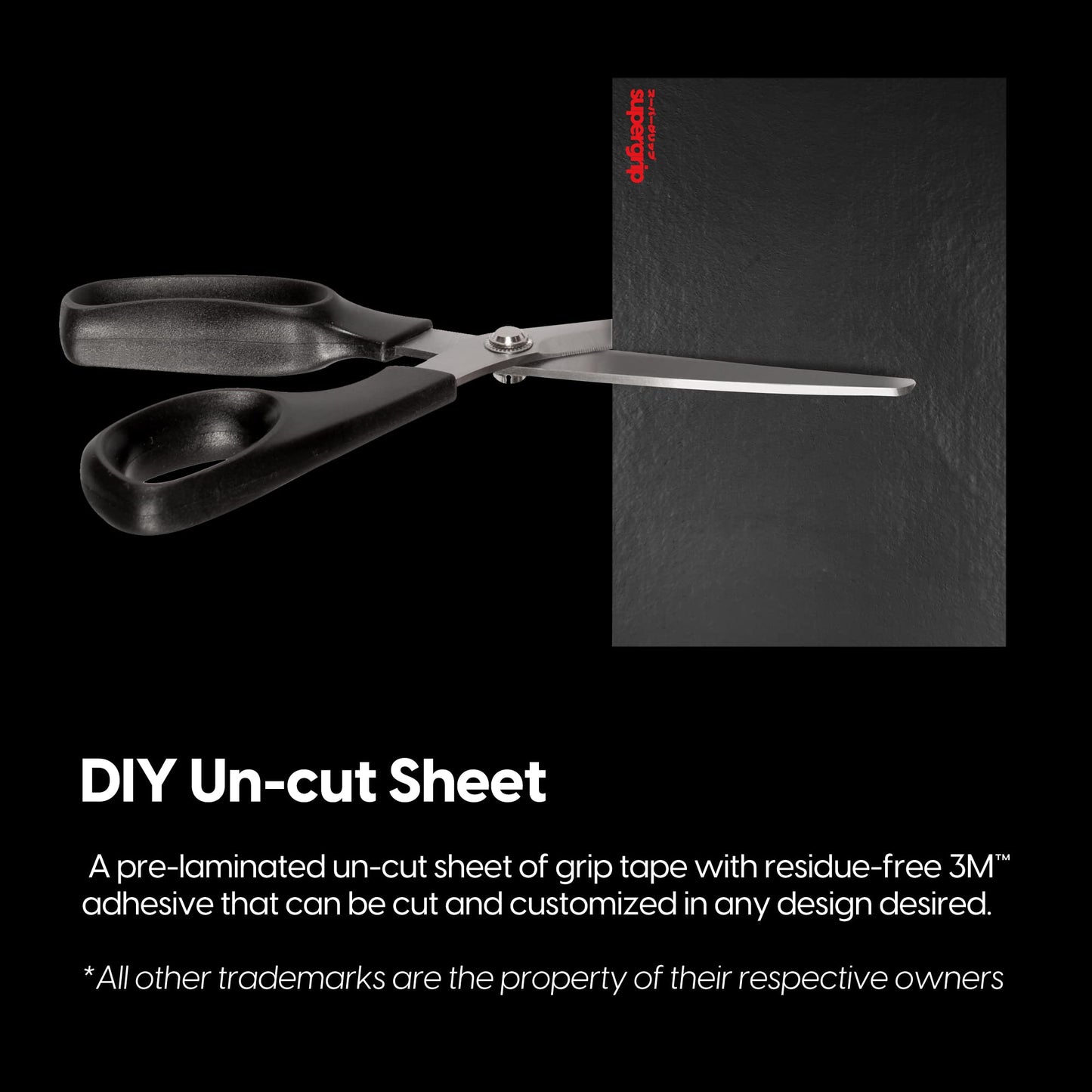 Pulsar Gaming Gears SUPERGRIP Un-Cut DIY Griptape, Anti-Slip, Ultra-Thin 0.5mm, Size 130x90mm, Black, Model SG